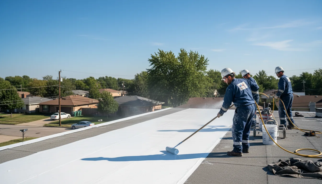 Commercial roof coating in Conway, MA near me
